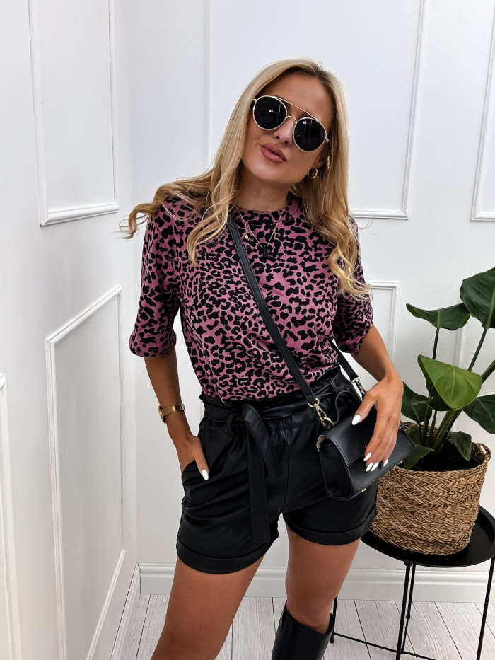 LEOPARD - T-SHIRT W PANTERKE JAGODA