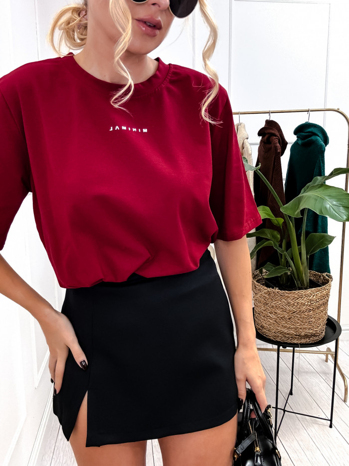 T-SHIRT MINIMAL BORDO 4