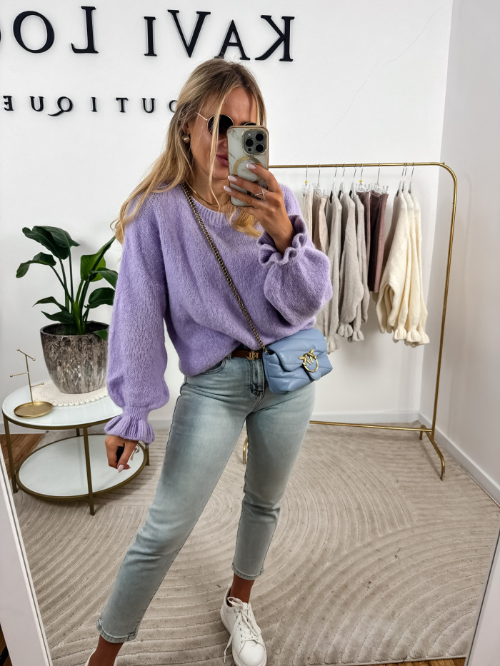 MAGDA - SPODNIE JEANS HIGH WAIST ZE ZWĘŻĄNYMI NOGAWKAMI JASNY JEANS 1