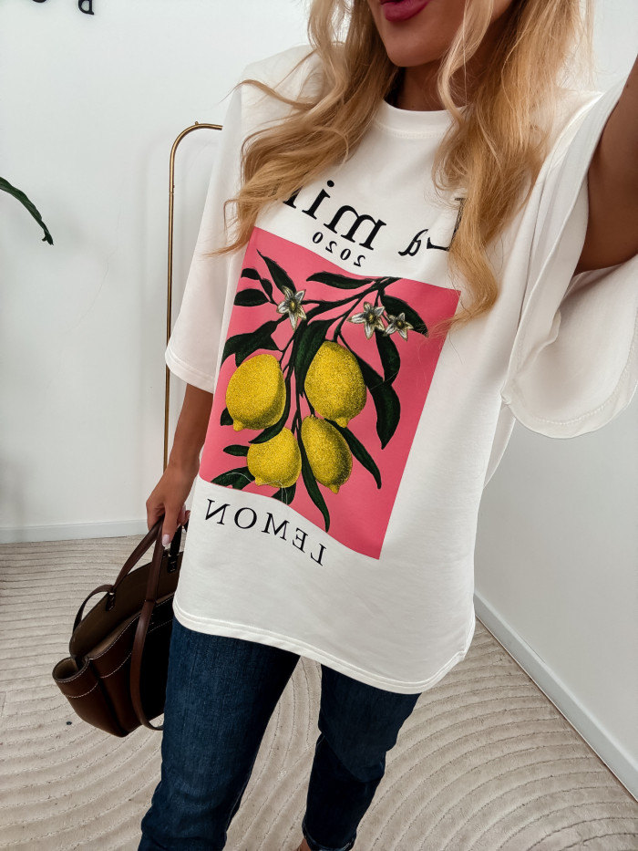 T-SHIRT LEMON WHITE PREMIUM 8