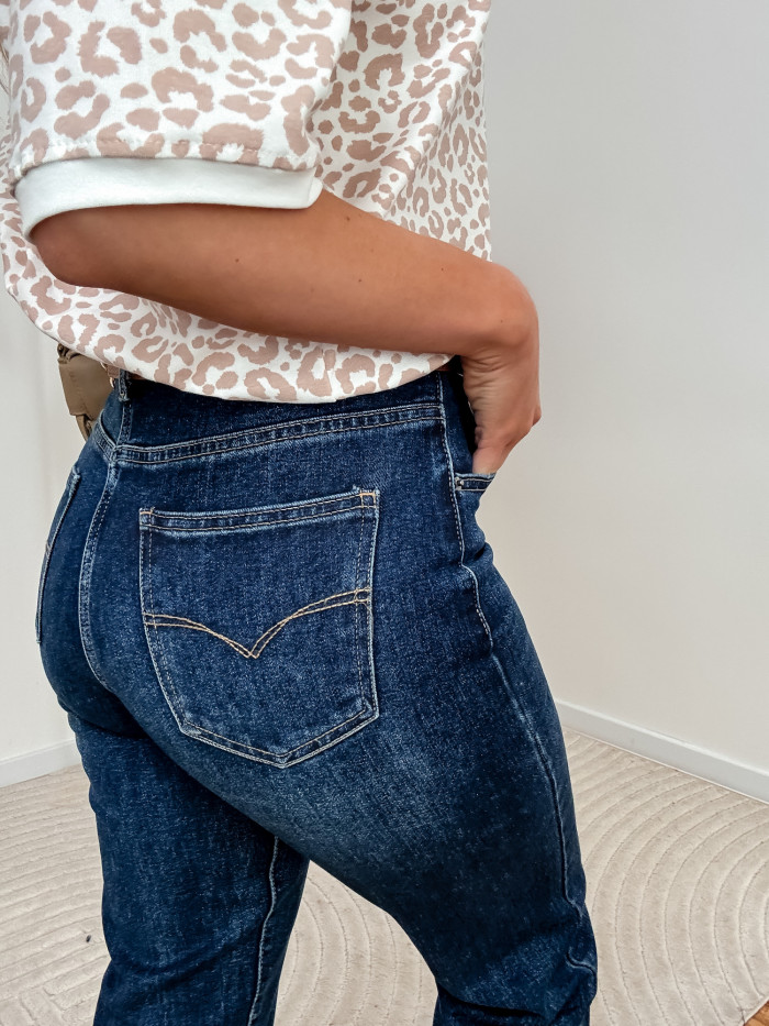 CHELSY- SPODNIE JEANSOWE CIEMNY DENIM 8