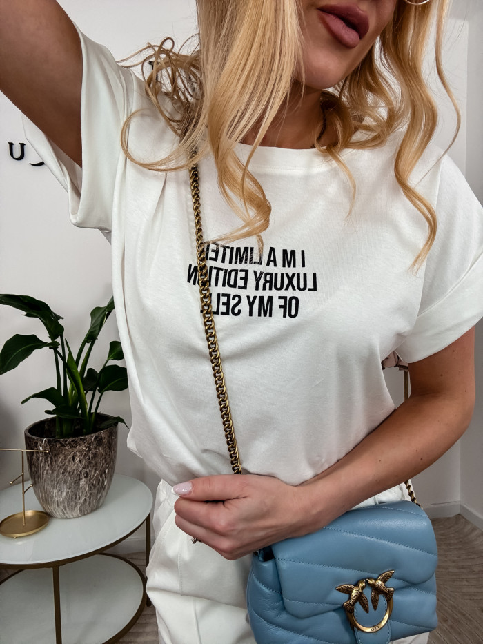 LUXURY BLACK- T-SHIRT NA KRÓTKI RĘKAW 100% BAWEŁNA 2