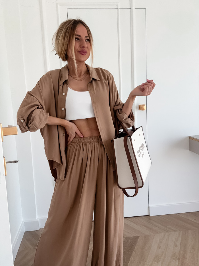PALERMO -KOMPLET DWUCZĘŚCIOWY Z WISKOZA CAMEL 2