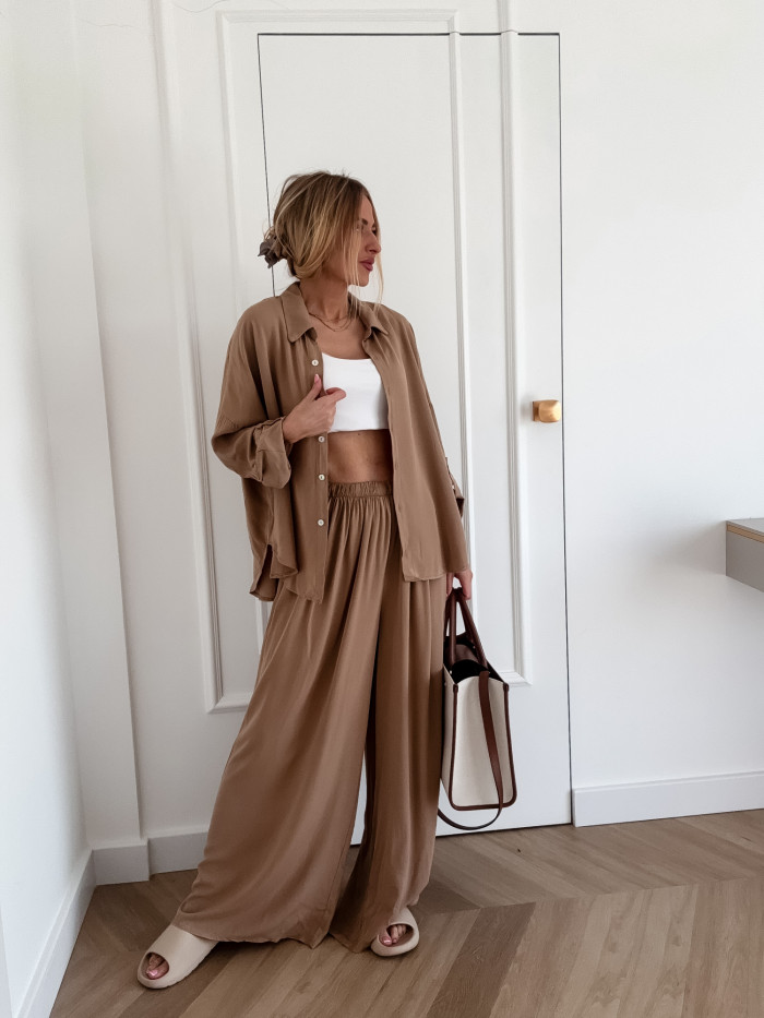PALERMO -KOMPLET DWUCZĘŚCIOWY Z WISKOZA CAMEL 4