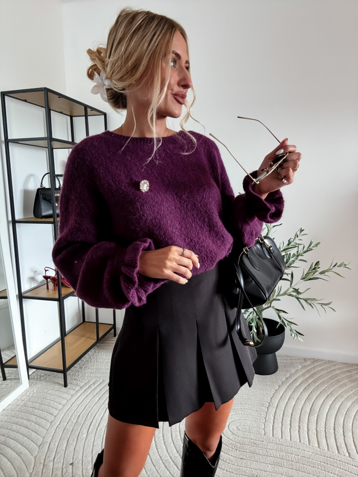 CANDY- SWETER BABY ALPAKA ŚLIWKA
