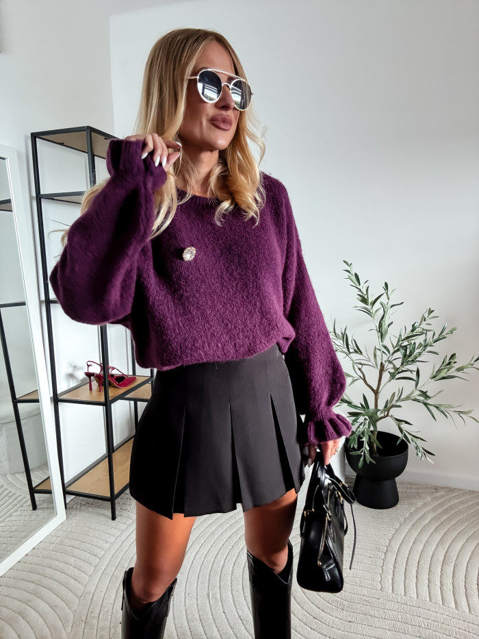 CANDY- SWETER BABY ALPAKA ŚLIWKA 7