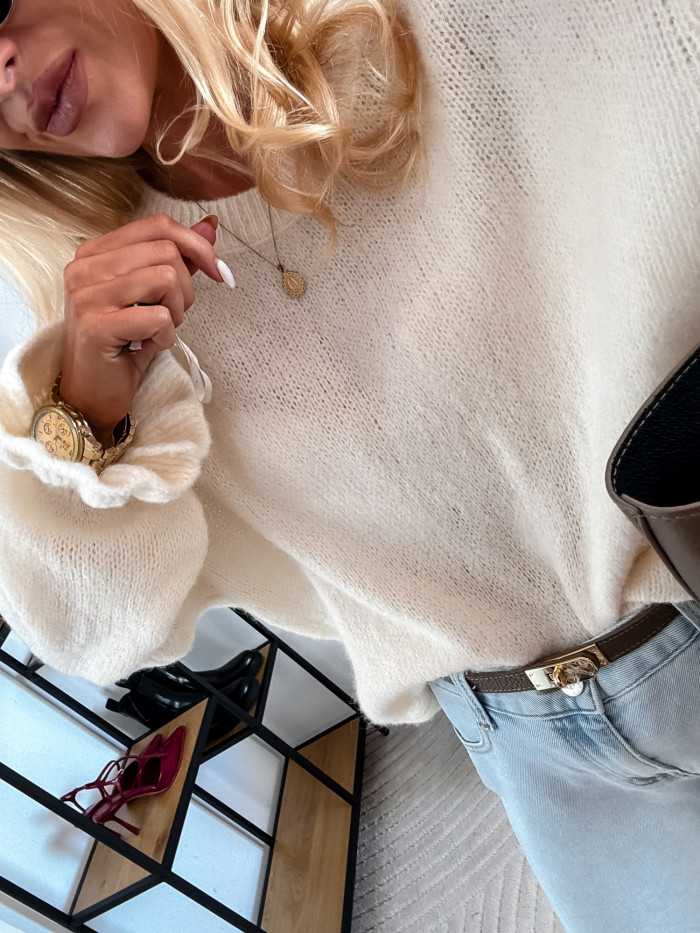 CANDY- SWETER BABY ALPAKA ŚMIETANA 4