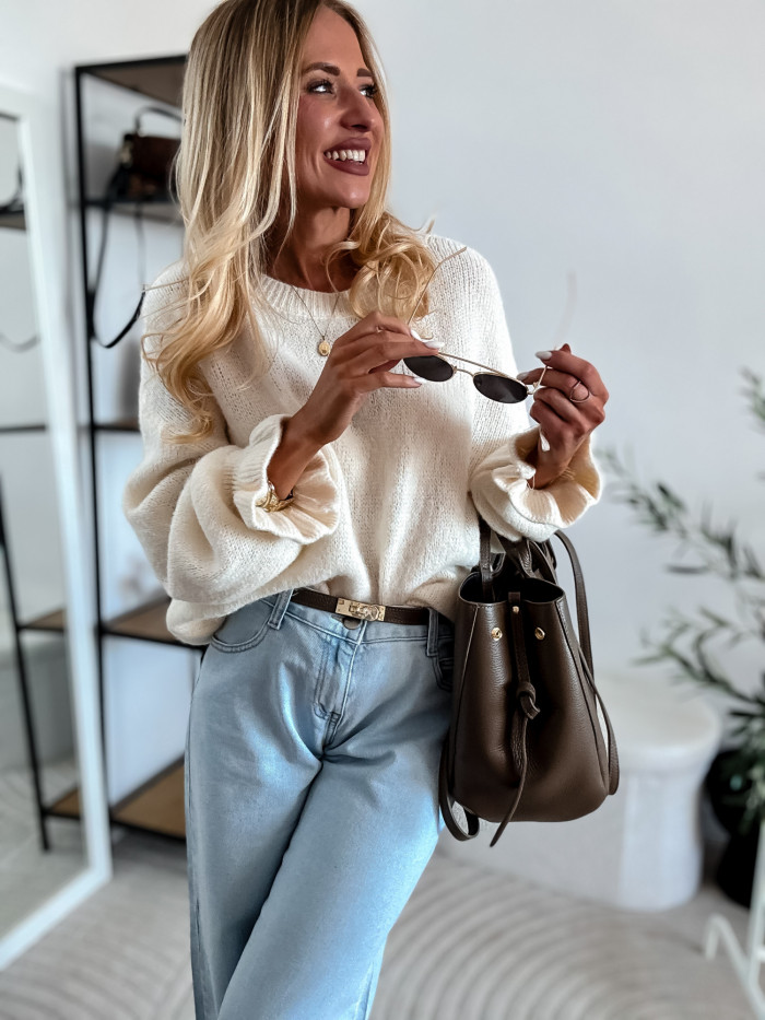 CANDY- SWETER BABY ALPAKA ŚMIETANA 3