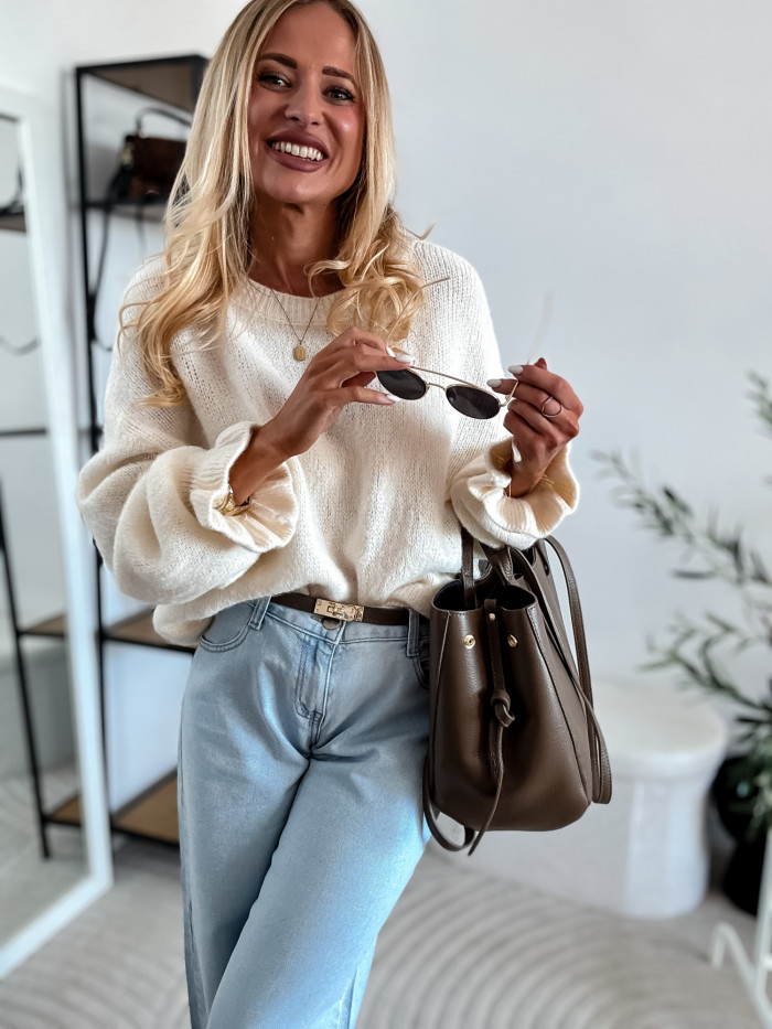 CANDY- SWETER BABY ALPAKA ŚMIETANA 2
