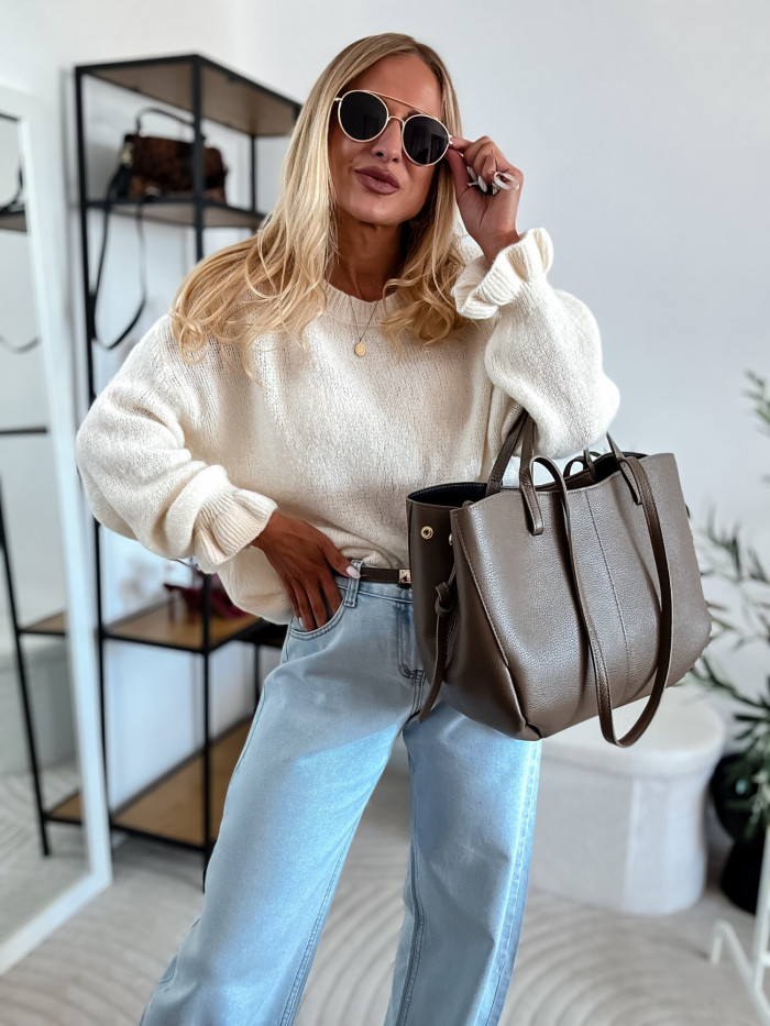 CANDY- SWETER BABY ALPAKA ŚMIETANA 7