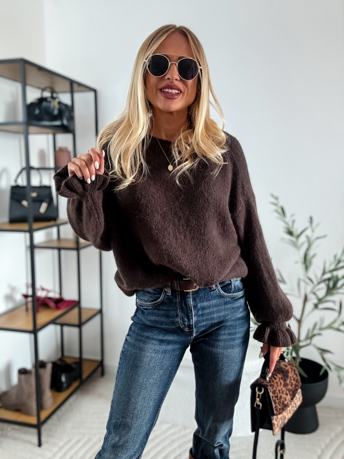 CANDY- SWETER BABY ALPAKA CZEKOLADA 2