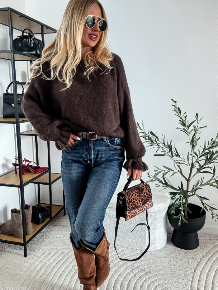 CANDY- SWETER BABY ALPAKA CZEKOLADA 4