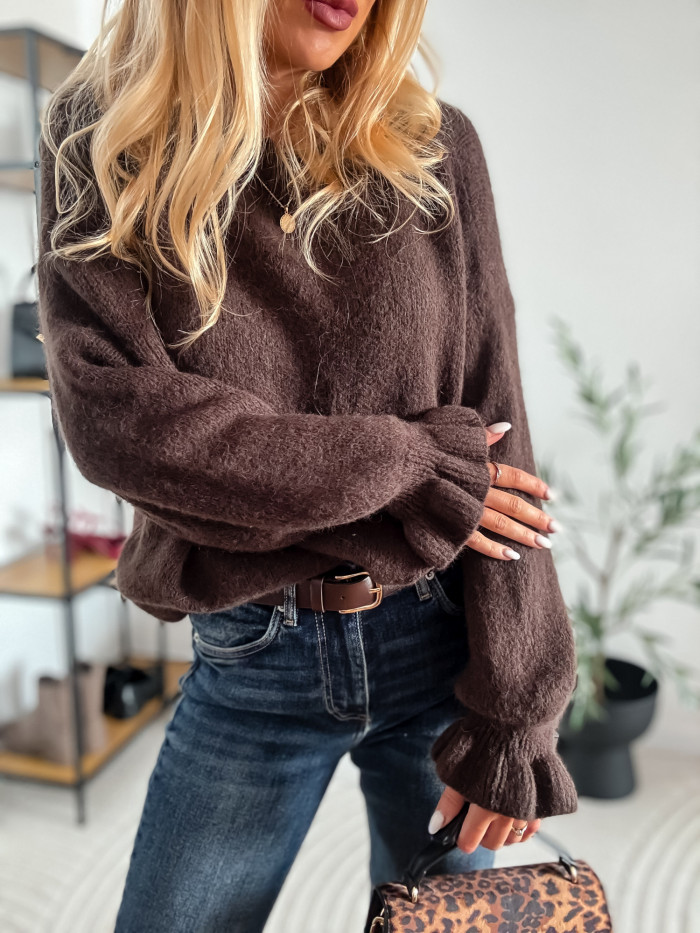 CANDY- SWETER BABY ALPAKA CZEKOLADA 5