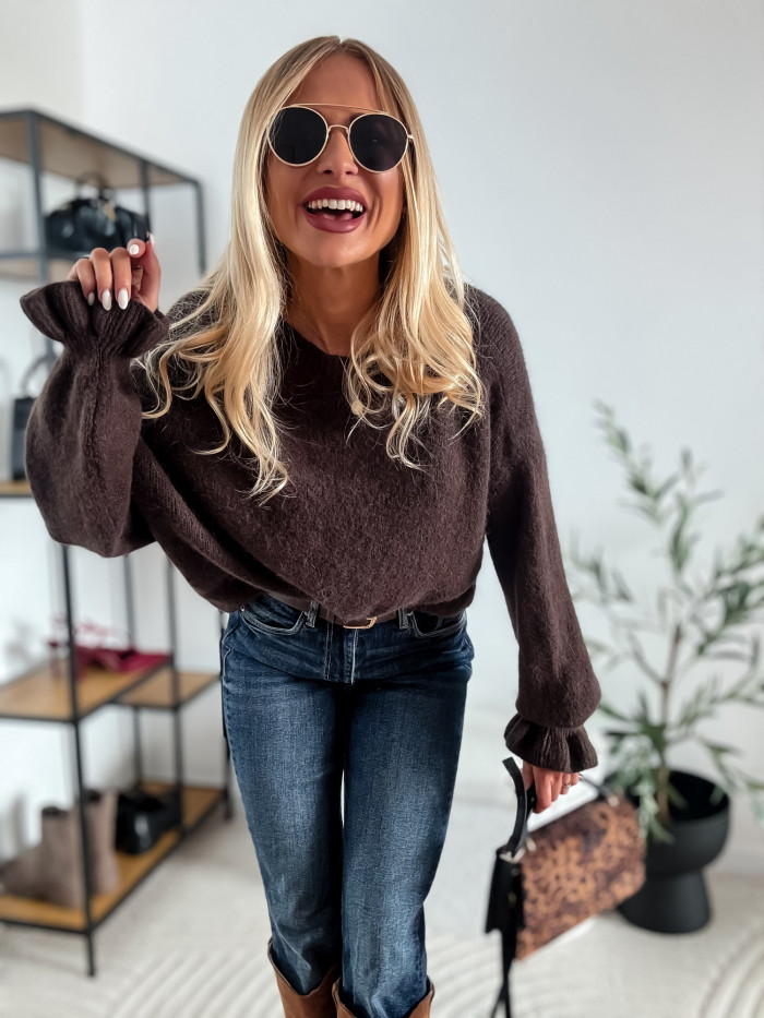 CANDY- SWETER BABY ALPAKA CZEKOLADA 7