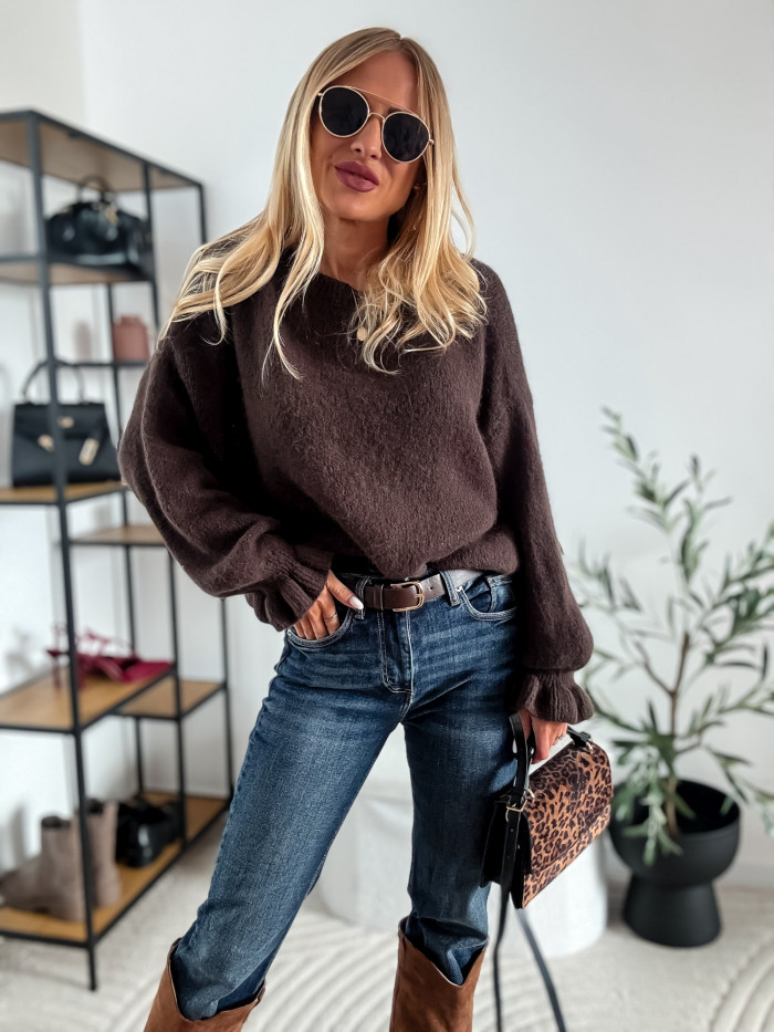 CANDY- SWETER BABY ALPAKA CZEKOLADA 9