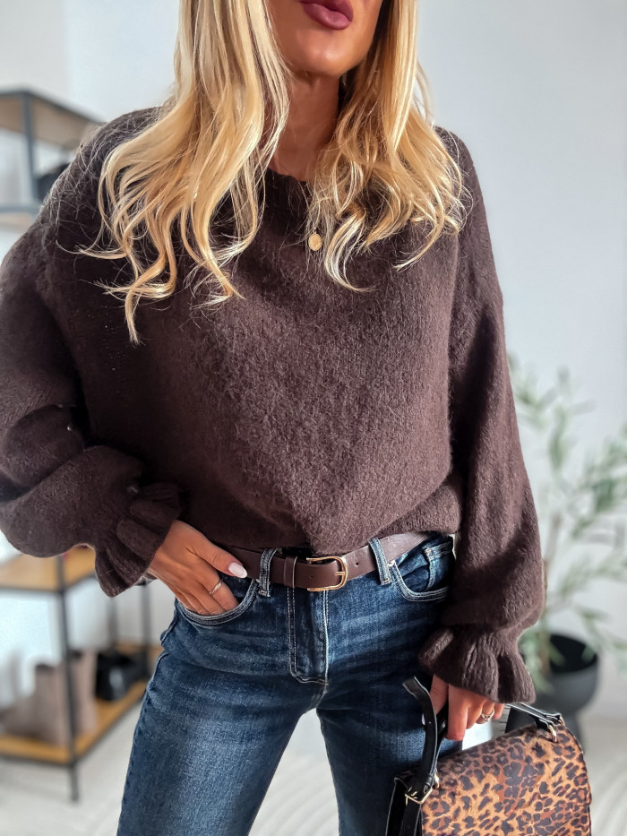 CANDY- SWETER BABY ALPAKA CZEKOLADA 13