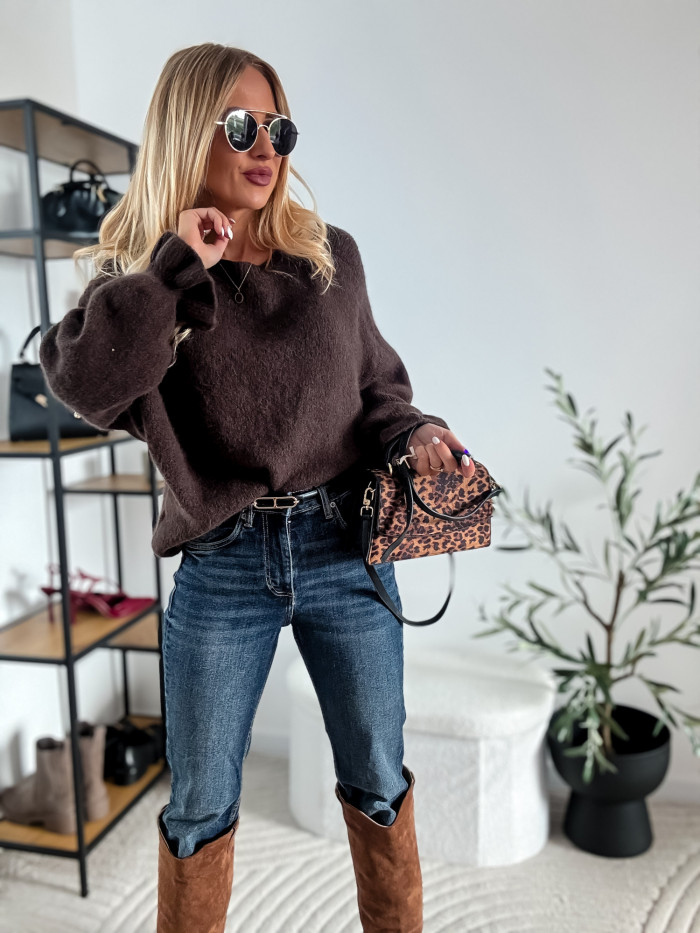 CANDY- SWETER BABY ALPAKA CZEKOLADA 14