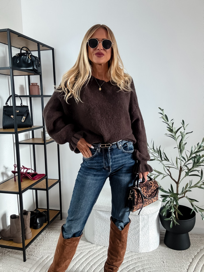CANDY- SWETER BABY ALPAKA CZEKOLADA 15